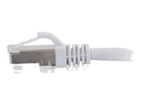 C2G Cat6a Booted Shielded (STP) Network Patch Cable - Koblingskabel - RJ-45 (hann) til RJ-45 (hann) - 2 m - STP - CAT 6a - formstøpt, uten hindringer, flertrådet - hvit 89937