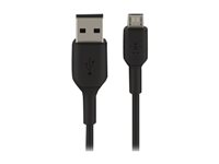 Belkin BOOST CHARGE - USB-kabel - Micro-USB type B (hann) til USB (hann) - 1 m - svart CAB005BT1MBK