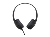 Belkin SoundForm Mini - Hodetelefoner med mikrofon - on-ear - kablet - 3,5 mm jakk - svart AUD004BTBK