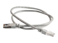 C2G Cat5e Booted Shielded (STP) Network Patch Cable - Koblingskabel - RJ-45 (hann) til RJ-45 (hann) - 1 m - STP - CAT 5e - formstøpt - grå 83750