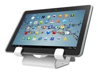 Compulocks Universal Tablet Holder with Keyed Cable Lock - Stativ - for nettbrett - låsbar - høyverdig aluminium - hvit - overflatemonterbar CL12UTHWB