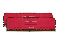Ballistix - DDR4 - sett - 16 GB: 2 x 8 GB - DIMM 288-pin - 3200 MHz / PC4-25600 - CL16 - 1.35 V - ikke-bufret - ikke-ECC - rød BL2K8G32C16U4R