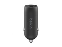 Belkin BoostCharge - Bilstrømadapter - 20 watt - Fast Charge (24 pin USB-C) - svart CCA003BTBK