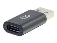 C2G USB C to USB Adapter - SuperSpeed USB Adapter - 5Gbps - F/M - USB-adapter - USB-C (hunn) reversibel til USB-type A (hann) - USB 3.0 - formstøpt - svart 54427