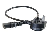 C2G Universal Power Cord - Strømkabel - BS 1363 (hann) til power IEC 60320 C13 - 1 m - formstøpt - svart 88512