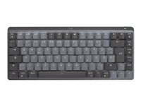 Logitech Master Series MX Mechanical Mini - Tastatur - bakbelysning - trådløs - Bluetooth LE - QWERTY - Nordisk (dansk/finsk/norsk/svensk) - tastsvitsj: Linear - grafitt 920-010777
