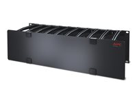 APC Cable Management - Rackkabelstyringspanel med deksel - svart - 3U - TAA-samsvar - for P/N: SCL500RM1U, SMT1500RM2UCNC, SMT750RM2UCNC, SMTL2K2RM2UCL, SMTL3KRM2UCL AR8605