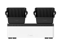 Belkin Store and Charge Go with portable trays - Ladestasjon - 120 watt - utgangskontakter: 10 B2B160VF