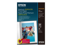 Epson Premium Semigloss Photo Paper - Halvblank - A4 (210 x 297 mm) 20 ark fotopapir - for EcoTank ET-2750, 2751, 2756, 2850, 2851, 2856, 4750, 4850; Expression Home HD XP-15000 C13S041332