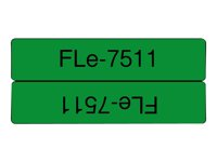 Brother - Polyester - sort på grønt - 21 x 45 mm 72 etikett(er) (1 rull(er) x 72) stanseskårne etiketter - for P-Touch PT-D800W, PT-P900W, PT-P950NW FLE7511