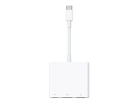 Apple Digital AV Multiport Adapter - Video adapter - 24 pin USB-C hann til USB, HDMI, USB-C (kun strøm) hunn - 4K-støtte MUF82ZM/A