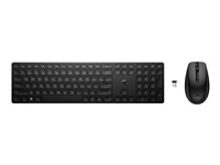 HP 655 - Tastatur- og mussett - trådløs - 2.4 GHz - Storbritannia - svart - for HP 470 G9; Chromebook x360; Elite Mini Conference G9; ProBook 635 4R009AA#ABU