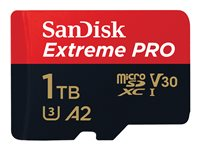 SanDisk Extreme Pro - Flashminnekort (microSDXC til SD-adapter inkludert) - 1 TB - A2 / Video Class V30 / UHS-I U3 / Class10 - microSDXC UHS-I SDSQXCD-1T00-GN6MA