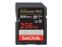 SanDisk Extreme Pro - Flashminnekort - 256 GB - Video Class V30 / UHS-I U3 / Class10 - SDXC UHS-I SDSDXXD-256G-GN4IN