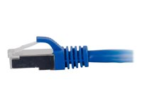 C2G Cat6a Booted Shielded (STP) Network Patch Cable - Koblingskabel - RJ-45 (hann) til RJ-45 (hann) - 20 m - STP - CAT 6a - formstøpt, uten hindringer, flertrådet - blå 89929