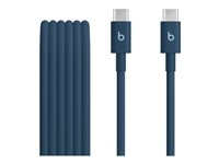 Beats - USB-kabel - 24 pin USB-C (hann) til 24 pin USB-C (hann) - USB 2.0 - 1.5 m - Hurtiglading opptil 60W - nitro marin MDGE4ZM/A