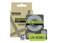 Epson LabelWorks LK-5GBJ - Svart på matt grønt - Rull (1,8 cm x 8 m) 1 kassett(er) hengeboks - tapepatron - for LabelWorks LW-C410, LW-C610 C53S672078