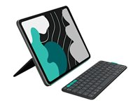 Logitech Flip Folio - Tastatur og folioveske - full size - trådløs - Bluetooth 5.1 LE - QWERTY - Nordisk (dansk/finsk/norsk/svensk) - grafitt - for Apple 10.9-inch iPad Air (5th generation); 11-inch iPad Air (M2, M3); 11-inch iPad Pro (M4, M5) 920-013401