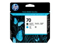 HP 70 - Cyan, matt svart - skriverhode - for DesignJet HD Pro MFP, T120, Z2100, Z3100, Z3100ps, Z3200, Z3200ps, Z5200, Z5400 C9404A