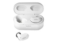 Belkin SoundForm - True wireless-hodetelefoner med mikrofon - i øret - Bluetooth - hvit AUC001BTWH