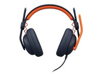 Logitech Zone Learn Wired Over-Ear Headset for Learners, USB-C - Hodetelefoner med mikrofon - full størrelse - erstatning - kablet - USB-C 981-001383