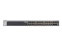 NETGEAR Smart XS728T - Switch - L3 Lite - smart - 24 x 10GBase-T + 4 x 10 Gigabit SFP+ - stasjonær, rackmonterbar XS728T-100NES