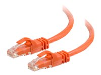 C2G Cat6 Booted Unshielded (UTP) Network Patch Cable - Koblingskabel - RJ-45 (hann) til RJ-45 (hann) - 1 m - UTP - CAT 6 - formstøpt, uten hindringer, flertrådet - oransje 83574