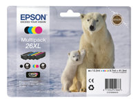 Epson 26XL Multipack - 4-pack - XL - svart, gul, cyan, magenta - original - blekkpatron - for Expression Premium XP-510, 520, 600, 605, 610, 615, 620, 625, 700, 710, 720, 800, 810, 820 C13T26364010