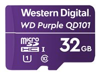 WD Purple SC QD101 WDD032G1P0C - Flashminnekort - 32 GB - UHS-I U1 / Class10 - microSDHC - purpur WDD032G1P0C