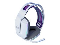 Logitech G G733 LIGHTSPEED Wireless RGB Gaming Headset - Hodesett - full størrelse - 2,4 GHz - trådløs - hvit 981-000883