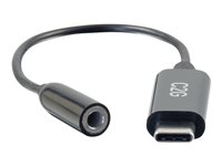 C2G USB C to 3.5mm Audio Adapter - USB C to AUX Cable - USB C to Headphone Jack - USB-C til hodetelefons-jakkadapter - 24 pin USB-C hann til mini-phone stereo 3.5 mm hunn 54426