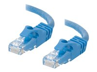 C2G Cat6 Booted Unshielded (UTP) Network Patch Cable - Koblingskabel - RJ-45 (hann) til RJ-45 (hann) - 10 m - UTP - CAT 6 - formstøpt, uten hindringer, flertrådet - blå 83392