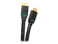 C2G 35ft Ultra Flexible 4K Active HDMI Cable Gripping 4K 60Hz - In-Wall M/M - HDMI-kabel med Ethernet - HDMI hann til HDMI hann - 10.7 m - svart - aktiv, 4K 60Hz støtte C2G10383