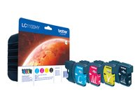 Brother LC1100HY - 4-pack - Høy ytelse - svart, gul, cyan, magenta - original - blister - blekkpatron - for Brother DCP-6690CW, MFC-5890CN, MFC-5895CW, MFC-6490CW, MFC-6890CDW LC1100HYVALBP