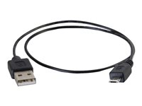 C2G USB Charging Cable - USB-strømkabel - USB (kun strøm) hann til Micro-USB type B (kun strøm) hann - 46 cm - svart 81708