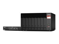 QNAP TS-873A - NAS-server - 8 brønner - SATA 6Gb/s - RAID RAID 0, 1, 5, 6, 10, 50, JBOD, 60 - RAM 8 GB - 2.5 Gigabit Ethernet - iSCSI støtte - med QSW-1105-5T switch TS-873A-SW5T