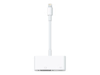 Apple - Adapterkabel - VGA - Lightning hann til 15 pin D-Sub (DB-15) hunn - for iPad/iPhone/iPod (Lightning) MD825ZM/A