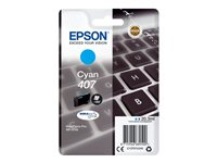 Epson 407 - 20.3 ml - L-størrelse - cyan - original - blekkpatron - for WorkForce Pro WF-4745, WF-4745DTWF C13T07U240