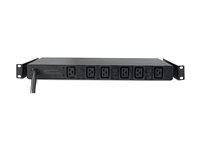 APC Basic Rack PDU - Strømfordelingslist (kan monteres i rack) - AC 208 V - 3-faset - inngang: Hubbell CS8365C - utgangskontakter: 6 (IEC 60320 C19) - 1U - 2.4 m kabel - for P/N: SCL500RM1U, SCL500RMI1U, SMTL750RM2UCNC, SMX2KR2UX145, SMX3KR2UNCX145, SMX750CUS AP7516