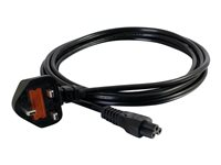 C2G Laptop Power Cord - Strømkabel - IEC 60320 C5 til BS 1363 (hann) - AC 250 V - 1 m - formstøpt - svart - Storbritannia 80601