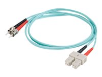 C2G SC-ST 10Gb 50/125 OM3 Duplex Multimode PVC Fiber Optic Cable (LSZH) - Nettverkskabel - ST flermodus (hann) til SC flermodus (hann) - 2 m - fiberoptisk - dupleks - 50 / 125 mikroner - OM3 - halogenfri - akvamarin 85523