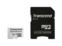 Transcend High Endurance - Flashminnekort (microSDHC til SD-adapter inkludert) - 16 GB - UHS-I U1 / Class10 - SDHC TS16GUSDHC10V