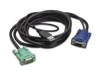 APC - Tastatur / video / musekabel (KVM) - USB, HD-15 (VGA) (hann) til HD-15 (VGA) (hann) - 1.83 m - for P/N: AP5201, AP5202, AP5808, AP5816, KVM1116R AP5821