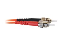 C2G ST-ST 62.5/125 OM1 Duplex Multimode PVC Fiber Optic Cable (LSZH) - Koblingskabel - ST flermodus (hann) til ST flermodus (hann) - 15 m - fiberoptisk - dupleks - 62,5 / 125 mikroner - OM1 - halogenfri - oransje 85450