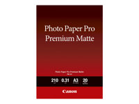 Canon Pro Premium PM-101 - Glatt matt - 310 mikroner - A3 (297 x 420 mm) - 210 g/m² - 20 ark fotopapir - for PIXMA PRO-1, PRO-10, PRO-100 8657B006