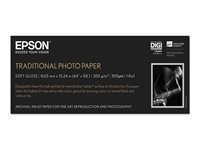Epson Traditional Photo Paper - Rull (162,6 cm x 15 m) - 300 g/m² - fotopapir - for Stylus Pro 11880; SureColor SC-P20000 C13S045107