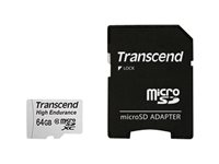 Transcend High Endurance - Flashminnekort (SD-adapter inkludert) - 64 GB - UHS-I U1 / Class10 - microSDXC TS64GUSDXC10V