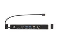 Eaton Tripp Lite Series USB-C Dock for Microsoft Surface - 4K HDMI, USB 3.2 Gen 2, USB-A Hub, GbE, 100W PD Charging, Black - Dokkingstasjon - USB-C 3.2 Gen 2 - HDMI - 1GbE U442-DOCK14-MS