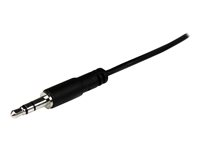StarTech.com 2m Slim 3.5mm Stereo Extension Audio Cable - Male / Female - Headphone Audio Extension Cable Cord - 2x Mini Jack 3.5mm - 2 m (MU2MMFS) - Lydforlengelseskabel - mini-phone stereo 3.5 mm hunn til mini-phone stereo 3.5 mm hann - 2 m - svart MU2MMFS