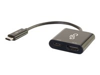 C2G USB C to HDMI Audio/Video Adapter w/ Power Delivery - USB Type C to HDMI Black - Ekstern videoadapter - USB-C - HDMI - svart 80492